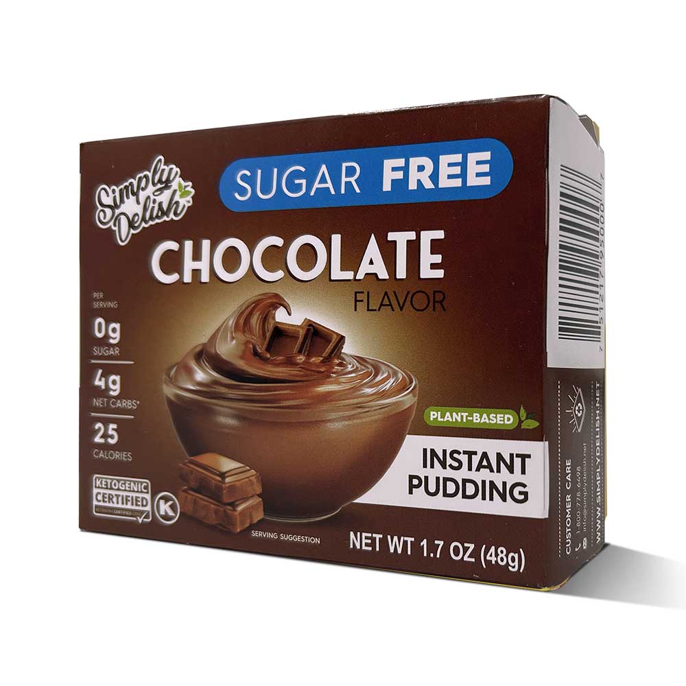 Chocolate Keto Instant Pudding & Pie Filling   20g Net Carbs, Naturally  Sweetened, Plant Based, Gluten Free, Sugar Free, 20.20 oz.