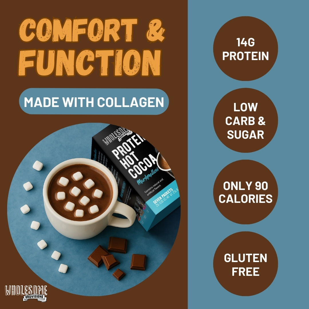 Protein Hot Chocolate with Mini Marshmallows - High Protein & Low