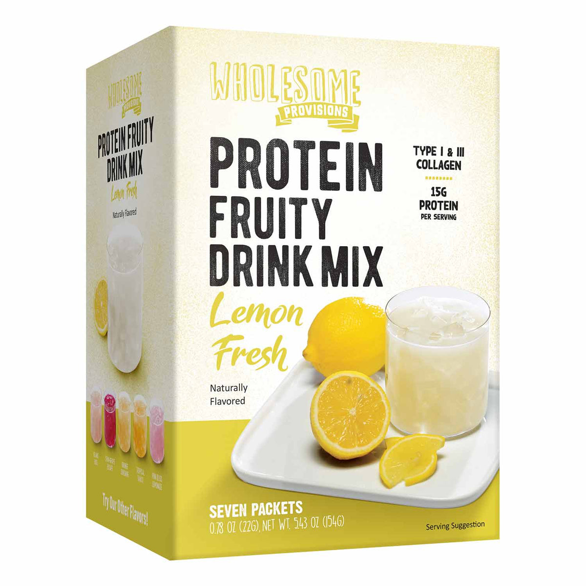 Lemon Protein Fruit Drink Mix | Sugar Free, Keto Friendly