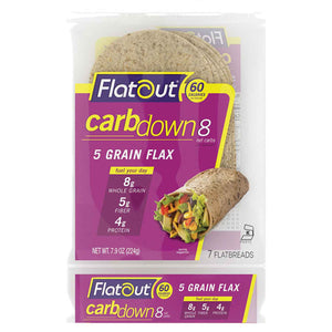 Low Carb Flatbread - Flatout CARBDOWN Wraps, High Protein & High Fiber