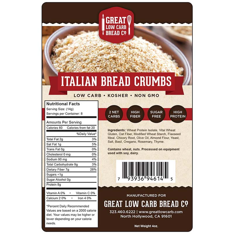 Cooper's Crumbs All Natural Gluten Free Low Carb Bread...