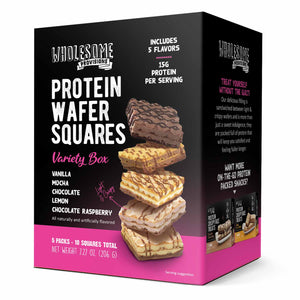 wholesome provisions protein wafer squares, keto wafers