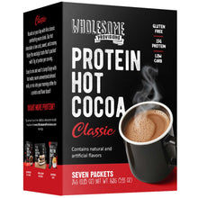 wholesome provisions, protein hot chocolate, low carb hot chocolate, keto hot chocolate, sugar free hot chocolate