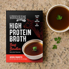 wholesome provisions, protein beef broth, protein sipping broth, collagen broth