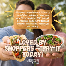 plant based beef, vegan beef, shelf stable protein, tvp, texture vegetable protein, plant based meat, just like beef