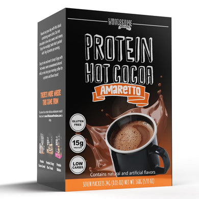 amaretto protein hot chocolate, wholesome provisions, keto hot chocolate, sugar free hot chocolate