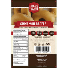 Cinnamon Bagel - 0g Net Carb, High in Protein, High Fiber, Non-GMO