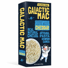 galactic mac, cosmic white cheddar, gluten free mac and cheese