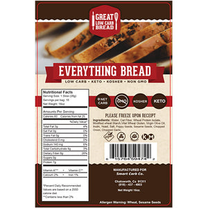 Everything Sliced Bread - 0g Net Carb, High in Protein, High Fiber, Non-GMO