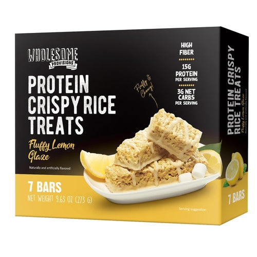 Ideal Protein Lemon Crispy Squares – 7 Bars (39g Each), 130 Calories, Exp 10/31/2025, Free Shipping