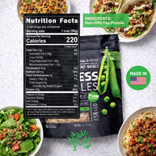 noble plate meatless crumbles, vegan meat, tvp, texture vegetable protein, textured pea protein, vegan ground meat replacement 