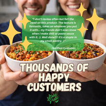 noble plate meatless crumbles, vegan meat, tvp, texture vegetable protein, textured pea protein, vegan ground meat replacement 