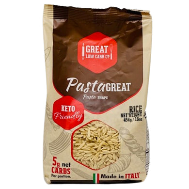 great low carb company, keto pasta, keto orzo pasta, protein pasta