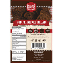 Pumpernickel Sliced Bread - 0g Net Carb, High in Protein, High Fiber, Non-GMO