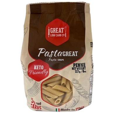 great low carb company, keto pasta, keto penne pasta, protein pasta