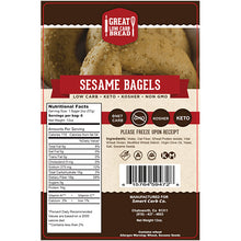 Sesame Bagel - 0g Net Carb, High in Protein, High Fiber, Non-GMO