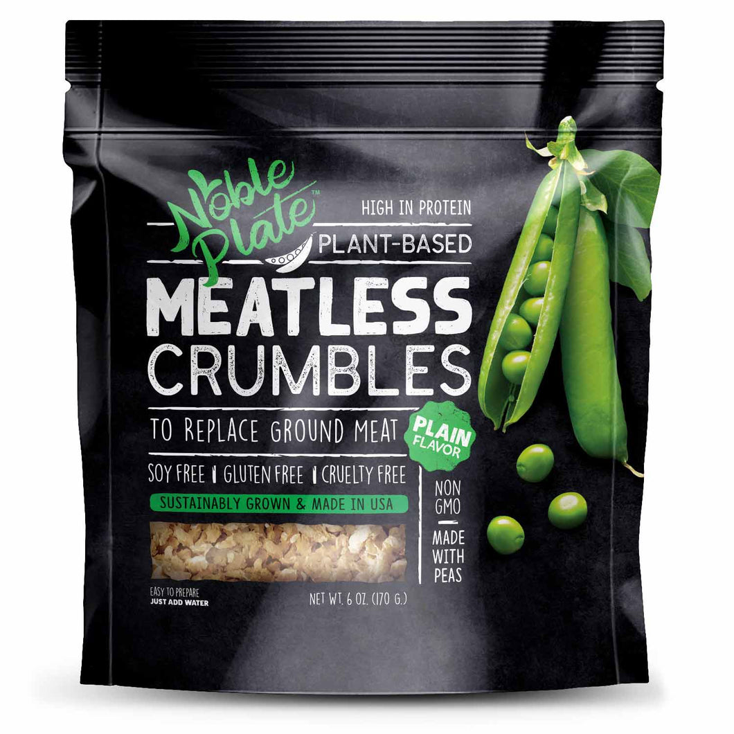 Soy Free Non-GMO Meatless Crumbles - Vegan, Made from 100% USA Peas