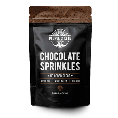 keto sprinkles, the peoples keto company, sugar free sprinkles, chocolate sprinkles