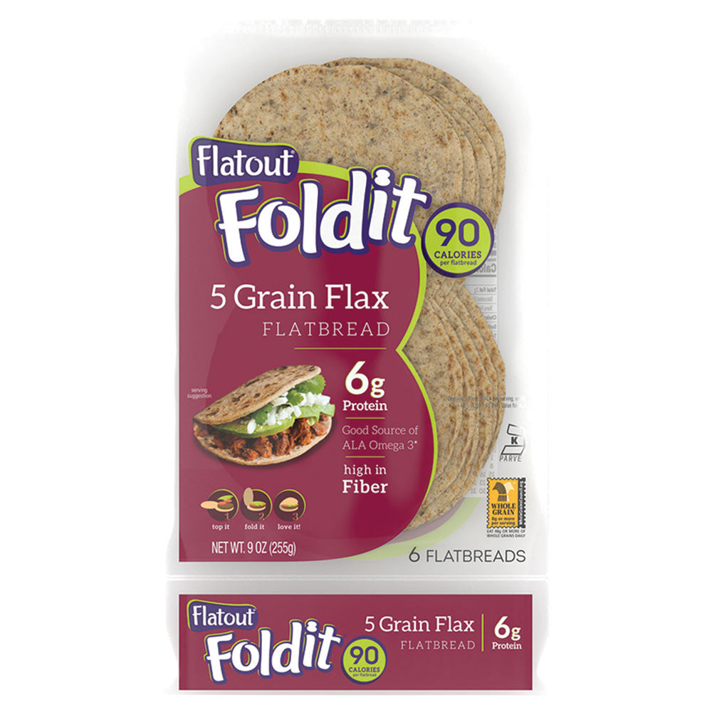Low Carb Flatbread Flatout FOLDIT Wraps, High Protein & High Fiber Wholesome Provisions