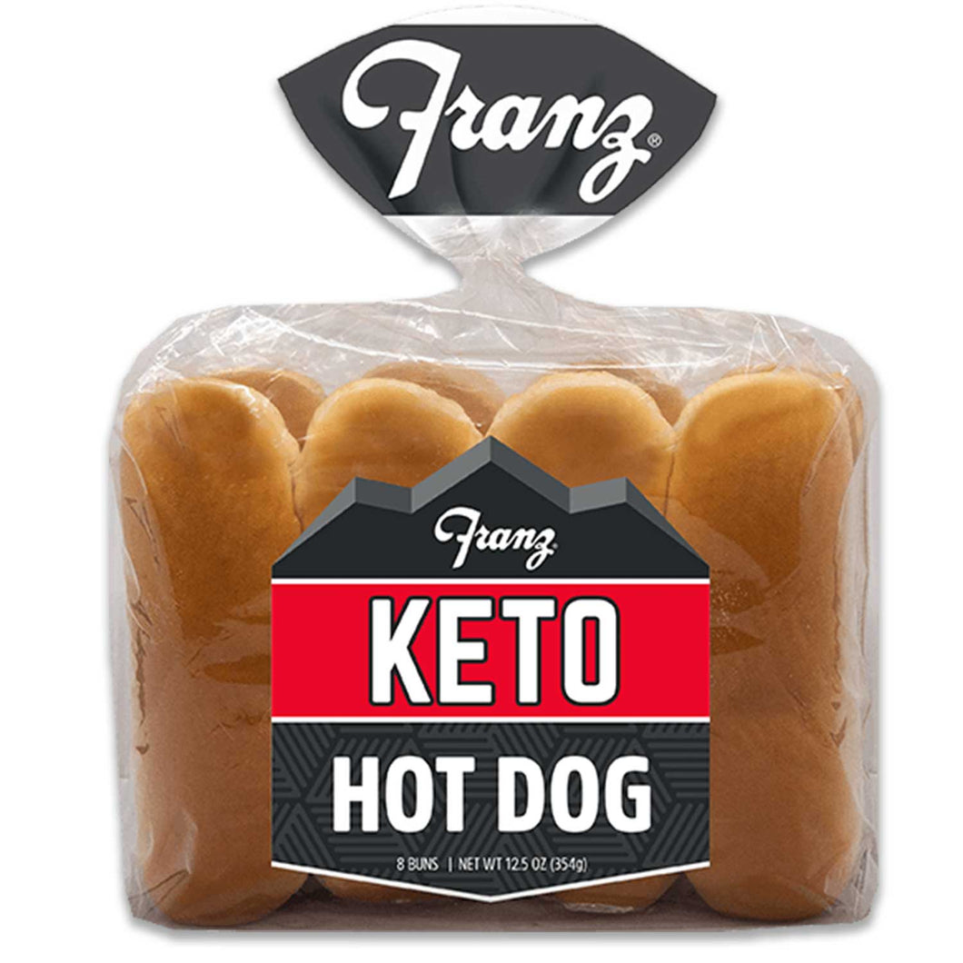 keto bread, franz keto bread, low carb bread, keto hot dog buns, low carb hot dog buns. franz hot dog buns