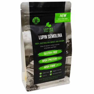 Lupin Semolina - Australian Made Lupin, Gluten Free, Low Carb, High Protein, Non GMO