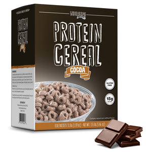 Wholesome provisions, protein cereal, cocoa, chocolate