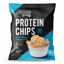Wholesome provisions, protein chips, sea salt vinegar, low carb chips