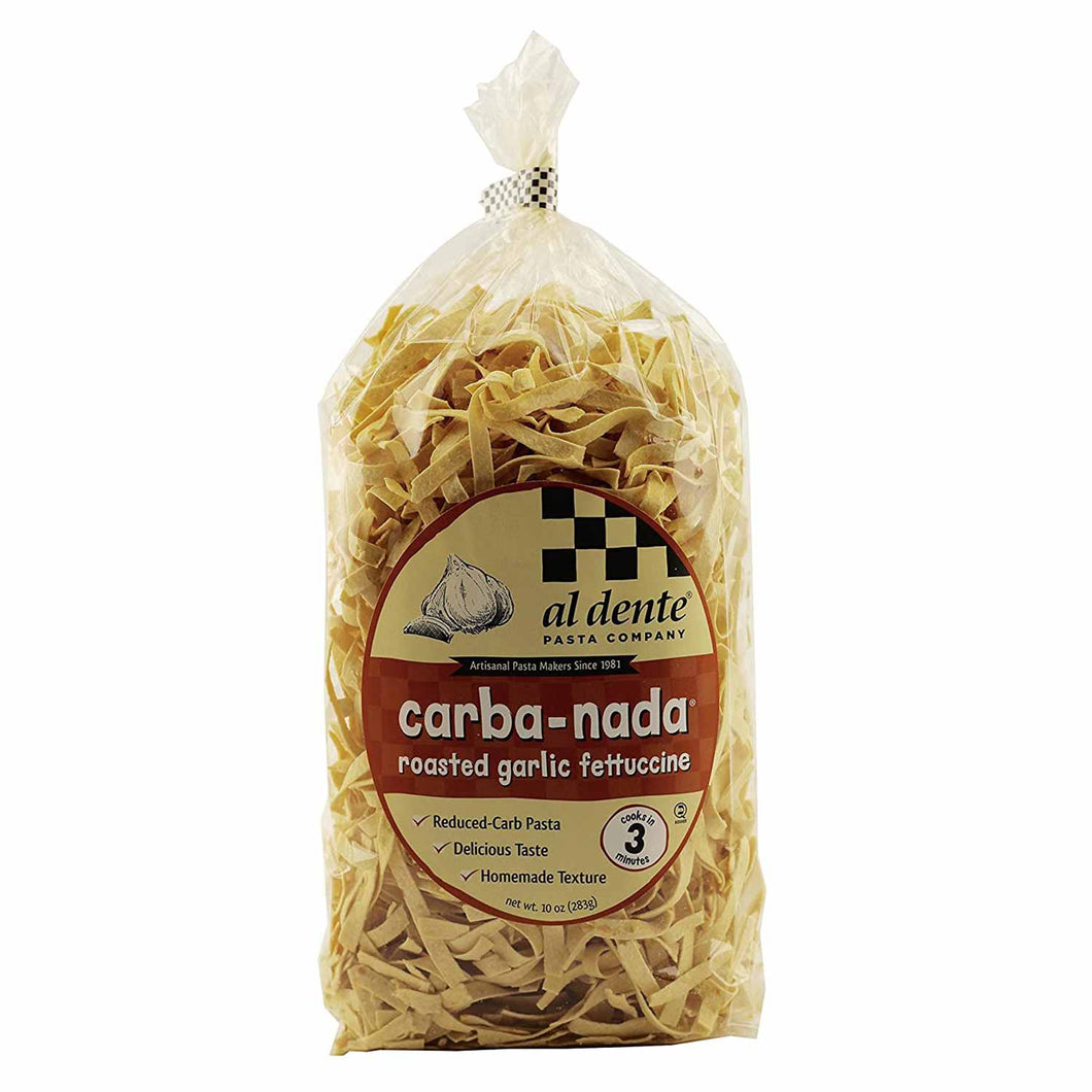 Roasted Garlic Fettuccine Lower in Carb Pasta - Carba-Nada, High in Protein, High Fiber