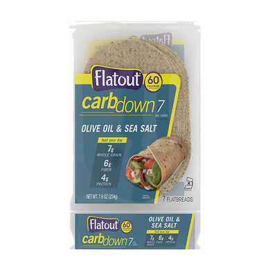 Flatout CarbDown,  keto pita, low carb pita, protein wraps, olive oil and sea salt
