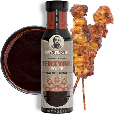 Keto Teriyaki Sauce - 0g Net Carb, Vegan, Made with MCT Oil, Gluten Free, Rich with Ginger